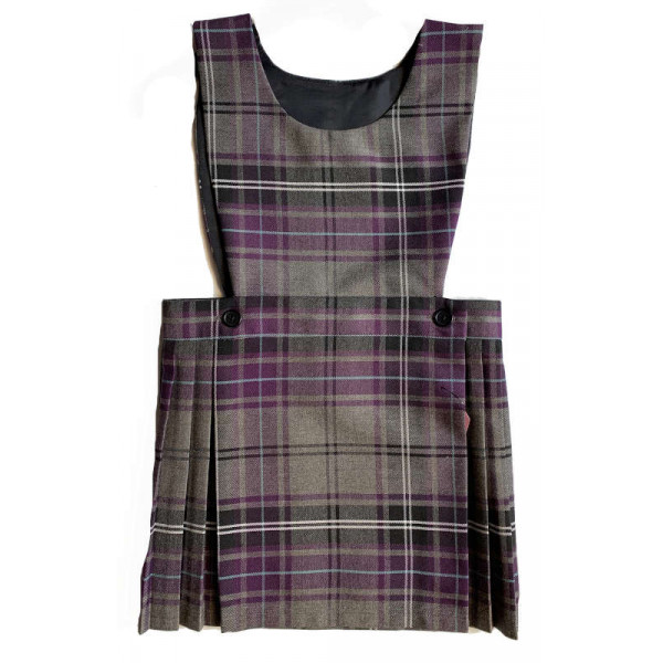 purple school pinafore